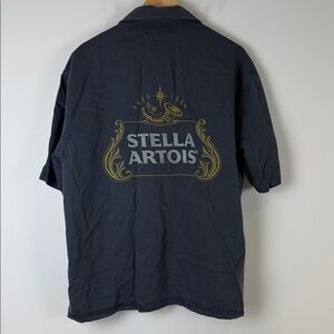 Abercrombie & Fitch Men's Dark Gray Short Sleeve Stella Artois  Shirt NWT